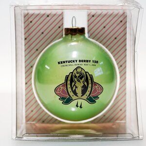 NIB 2004 Kentucky Derby 130 “Holiday Greetings” Glass Ornament 2125 of 5000